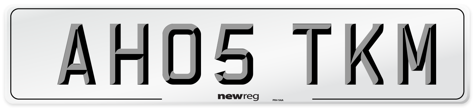 AH05 TKM Number Plate from New Reg